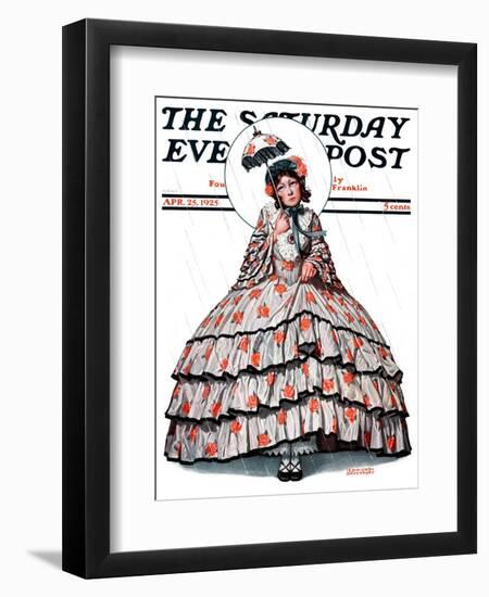 "Hoop Skirt," Saturday Evening Post Cover, April 25, 1925-Edmund Davenport-Framed Giclee Print