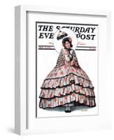 "Hoop Skirt," Saturday Evening Post Cover, April 25, 1925-Edmund Davenport-Framed Giclee Print