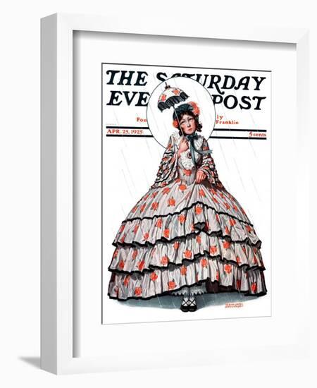 "Hoop Skirt," Saturday Evening Post Cover, April 25, 1925-Edmund Davenport-Framed Giclee Print