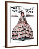 "Hoop Skirt," Saturday Evening Post Cover, April 25, 1925-Edmund Davenport-Framed Giclee Print