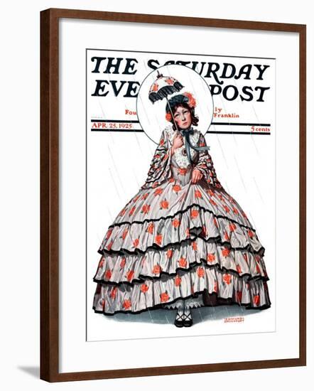 "Hoop Skirt," Saturday Evening Post Cover, April 25, 1925-Edmund Davenport-Framed Giclee Print