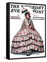 "Hoop Skirt," Saturday Evening Post Cover, April 25, 1925-Edmund Davenport-Framed Stretched Canvas