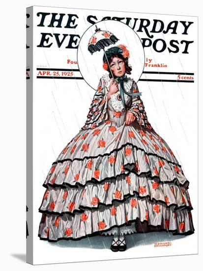"Hoop Skirt," Saturday Evening Post Cover, April 25, 1925-Edmund Davenport-Stretched Canvas