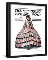 "Hoop Skirt," Saturday Evening Post Cover, April 25, 1925-Edmund Davenport-Framed Giclee Print