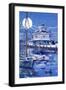 Hooper Strait Lighthouse in Winter - St. Michaels, Maryland-Lantern Press-Framed Art Print