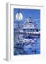 Hooper Strait Lighthouse in Winter - St. Michaels, Maryland-Lantern Press-Framed Art Print