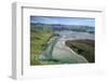 Hoopers Inlet and farmland, Otago Peninsula, Dunedin, South Island, New Zealand-David Wall-Framed Photographic Print