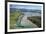 Hoopers Inlet and farmland, Otago Peninsula, Dunedin, South Island, New Zealand-David Wall-Framed Photographic Print