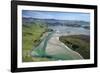 Hoopers Inlet and farmland, Otago Peninsula, Dunedin, South Island, New Zealand-David Wall-Framed Photographic Print