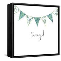 Hooray Bunting-Elizabeth Rider-Framed Stretched Canvas