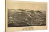 Hoosick Falls, New York - Panoramic Map-Lantern Press-Stretched Canvas