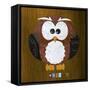 Hoot The Owl-Design Turnpike-Framed Stretched Canvas