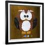 Hoot The Owl-Design Turnpike-Framed Giclee Print