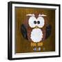 Hoot The Owl-Design Turnpike-Framed Giclee Print