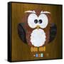 Hoot The Owl-Design Turnpike-Framed Stretched Canvas