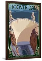 Hoover Dam Aerial-Lantern Press-Framed Art Print