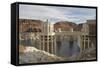 Hoover Dam Intake Towers on Lake Mead, Nevada Border, United States-Susan Pease-Framed Stretched Canvas