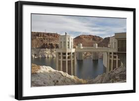 Hoover Dam Intake Towers on Lake Mead, Nevada Border, United States-Susan Pease-Framed Photographic Print