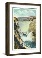 Hoover Dam, Nevada, Panoramic View of the Downstream Face of the Dam-Lantern Press-Framed Art Print