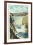 Hoover Dam, Nevada, Panoramic View of the Downstream Face of the Dam-Lantern Press-Framed Art Print