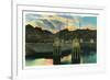 Hoover Dam, Nevada, Sunset Scene at the Dam-Lantern Press-Framed Art Print