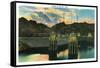 Hoover Dam, Nevada, Sunset Scene at the Dam-Lantern Press-Framed Stretched Canvas