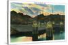 Hoover Dam, Nevada, Sunset Scene at the Dam-Lantern Press-Stretched Canvas