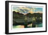 Hoover Dam, Nevada, Sunset Scene at the Dam-Lantern Press-Framed Art Print