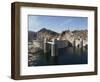 Hoover Dam on the Colorado River Forming the Border Between Arizona and Nevada, USA-Robert Harding-Framed Photographic Print