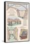 Hoover Dam - Technical Poster-Lantern Press-Framed Stretched Canvas