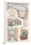 Hoover Dam - Technical Poster-Lantern Press-Framed Art Print