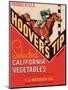 Hoover's Tip Vegetable Label - Watsonville, CA-Lantern Press-Mounted Art Print