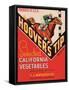 Hoover's Tip Vegetable Label - Watsonville, CA-Lantern Press-Framed Stretched Canvas