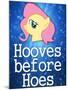 Hooves Before Hoes Brony-null-Mounted Poster