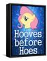 Hooves Before Hoes Brony-null-Framed Stretched Canvas