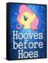 Hooves Before Hoes Brony-null-Framed Stretched Canvas