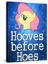 Hooves Before Hoes Brony-null-Stretched Canvas