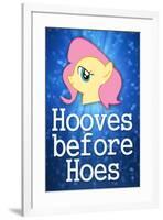 Hooves Before Hoes Brony-null-Framed Art Print