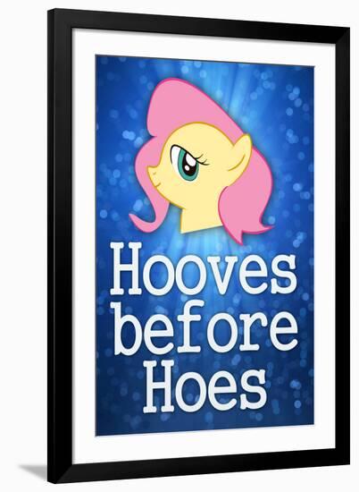 Hooves Before Hoes Brony-null-Framed Art Print