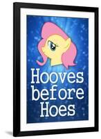 Hooves Before Hoes Brony-null-Framed Art Print