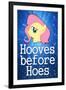 Hooves Before Hoes Brony-null-Framed Art Print