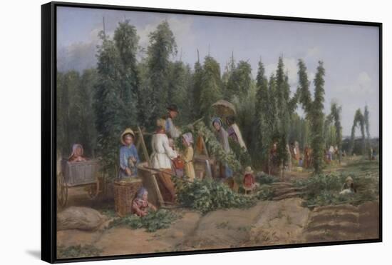 Hop Garden, 1858-Thomas Webster-Framed Stretched Canvas