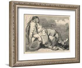 Hop O' My Thumb Succeeds in Pulling off One of the Giant Ogre's Seven League Boots-Gustave Dor?-Framed Art Print