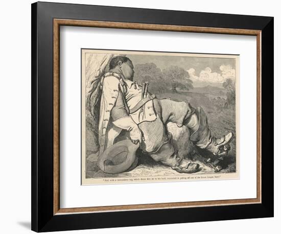 Hop O' My Thumb Succeeds in Pulling off One of the Giant Ogre's Seven League Boots-Gustave Dor?-Framed Art Print