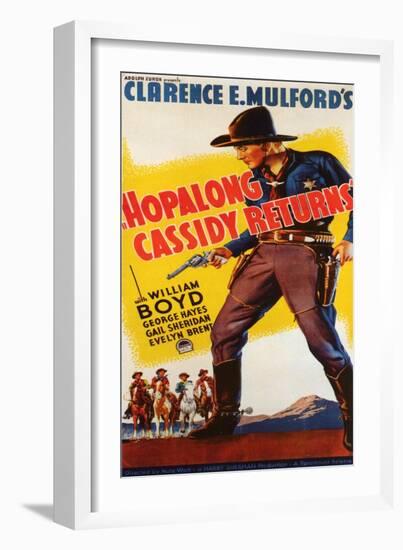 Hopalong Cassidy Returns, 1936-null-Framed Art Print