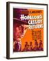 HOPALONG CASSIDY RETURNS, left: William Boyd on window card, 1936-null-Framed Art Print