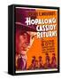 HOPALONG CASSIDY RETURNS, left: William Boyd on window card, 1936-null-Framed Stretched Canvas