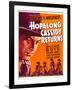 HOPALONG CASSIDY RETURNS, left: William Boyd on window card, 1936-null-Framed Art Print