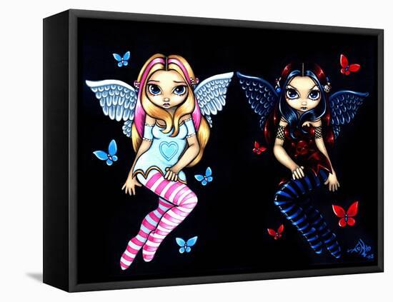 Hope and Despair - Naughty & Nice Fairy Picture-Jasmine Becket-Griffith-Framed Stretched Canvas