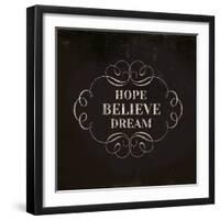 Hope Believe Dream-Lula Bijoux-Framed Art Print